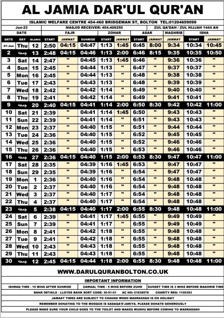 SALAAT TIMES